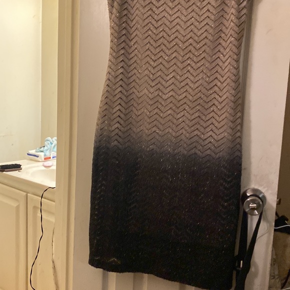 Sunny black and brown dress plain but dressy - Picture 5 of 8